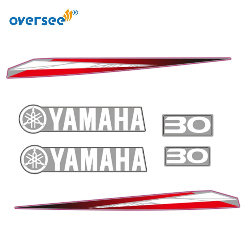 Top Cowling Sticker for Yamaha 30HP 2T Outboard (Anti-UV Graphics Kit)