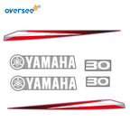 Top Cowling Sticker for Yamaha 30HP 2T Outboard (Anti-UV Graphics Kit)