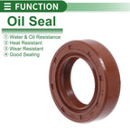 Set of 5 Oil Seal Rotary Shaft Seal FKM Rubber 25x40x10mm