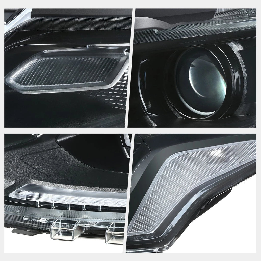 Right Side Headlight Lamp for Ford Flex (2009–2012) Chrome Amber Corner
