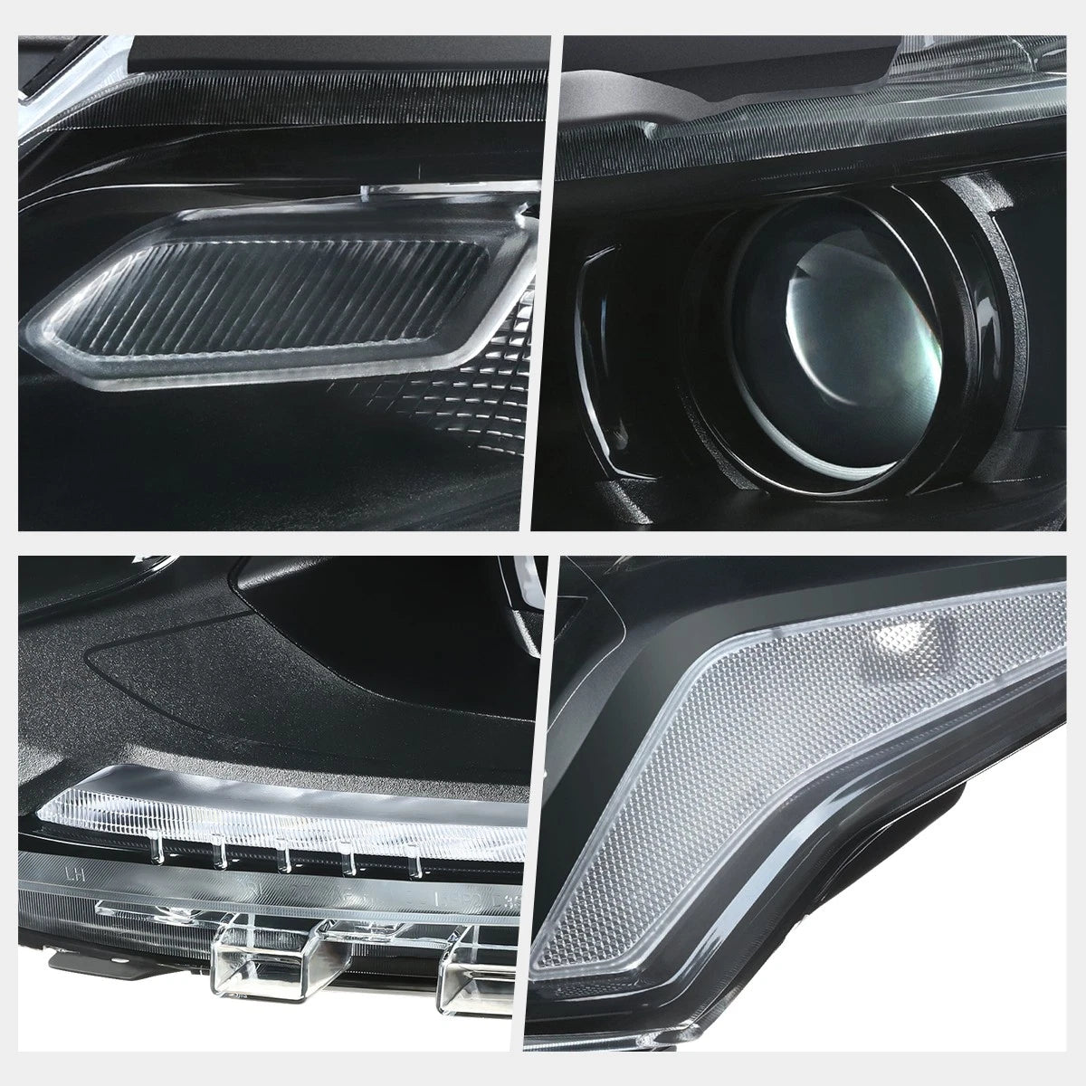 Right Side Headlight Lamp for Ford Flex (2009–2012) Chrome Amber Corner