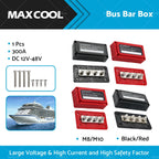 M8 M10 300A DC12V-48V Power Distribution Box Terminal Block for Bus Bar