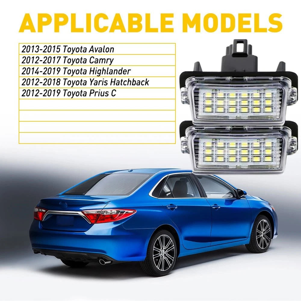 LED License Plate Lights for Toyota Yaris (2014–2019) 45278