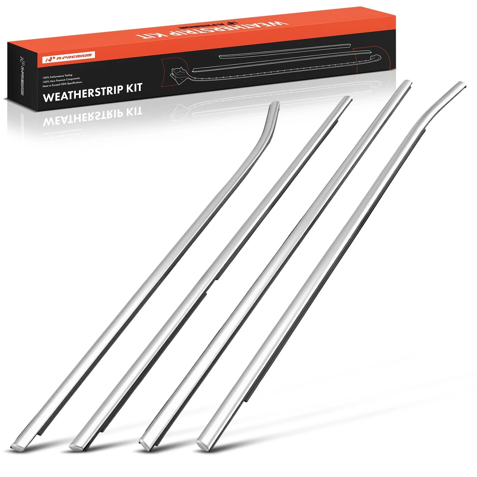 Set of 4 Weatherstrip Seals for BMW F15 X5 (2014–2018)