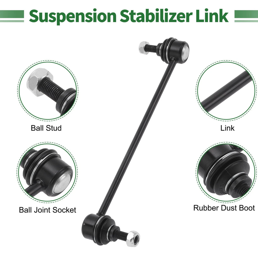 Set of 8 Front Suspension Kit Tie Rod Ends Sway Bar Links for Dodge