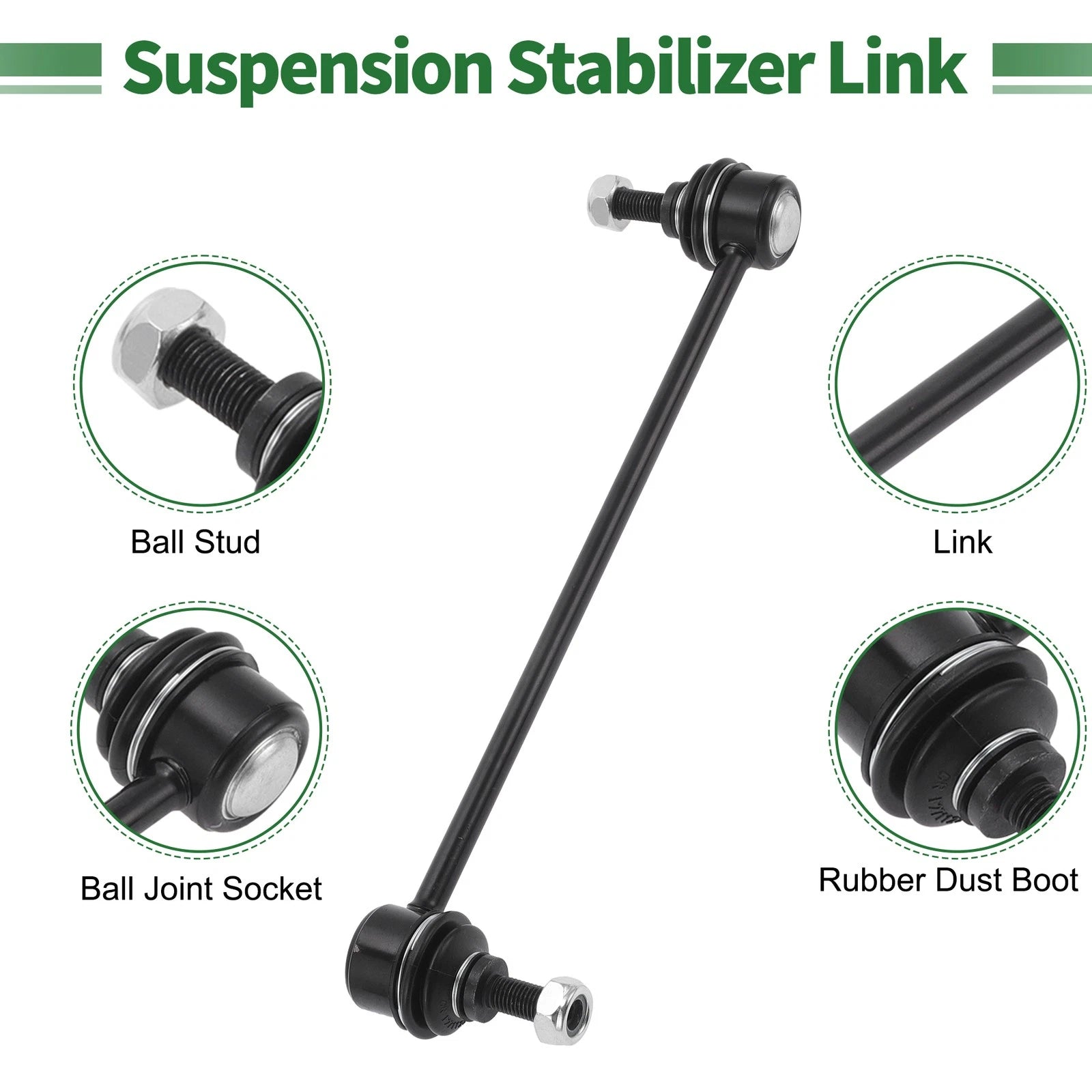 Set of 8 Front Suspension Kit Tie Rod Ends Sway Bar Links for Dodge