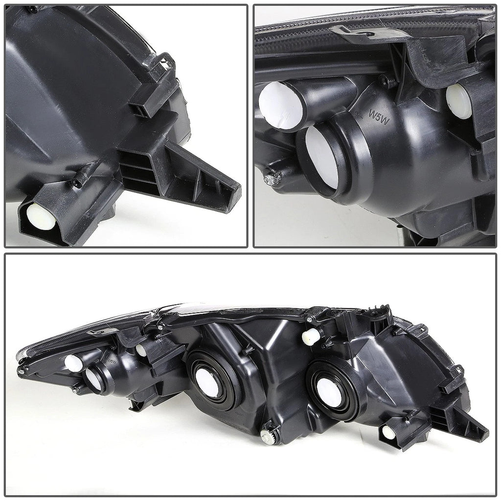 Pair Chrome Amber Signal Headlight Lamps for Toyota Corolla (2009–2010)