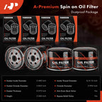 Set of 4 Engine Oil Filters for BMW I01 i3 (2014–2021) i3s (2018–2021)