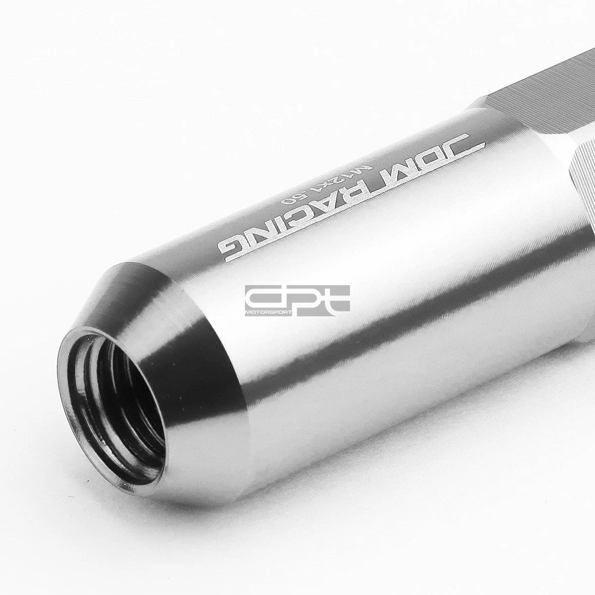 20X M12X1.5 107MM Tall 20MM OD Silver Aluminum Spike Cap Lug Nuts + Adapter