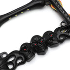3D Skull Flame Bone License Plate Frame with LED for Harley Honda