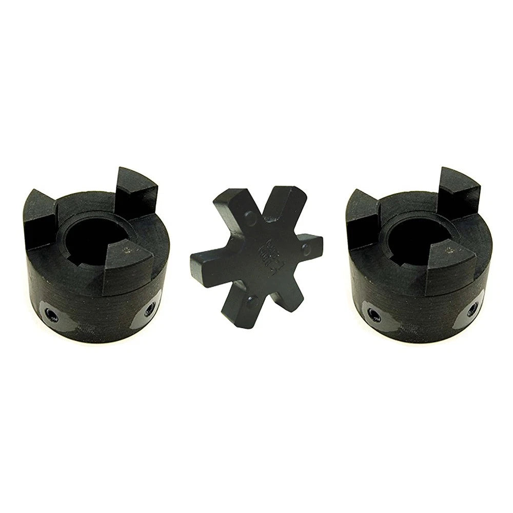 Set of 2 L095 L-Jaw Couplings & Rubber Spider Coupler for