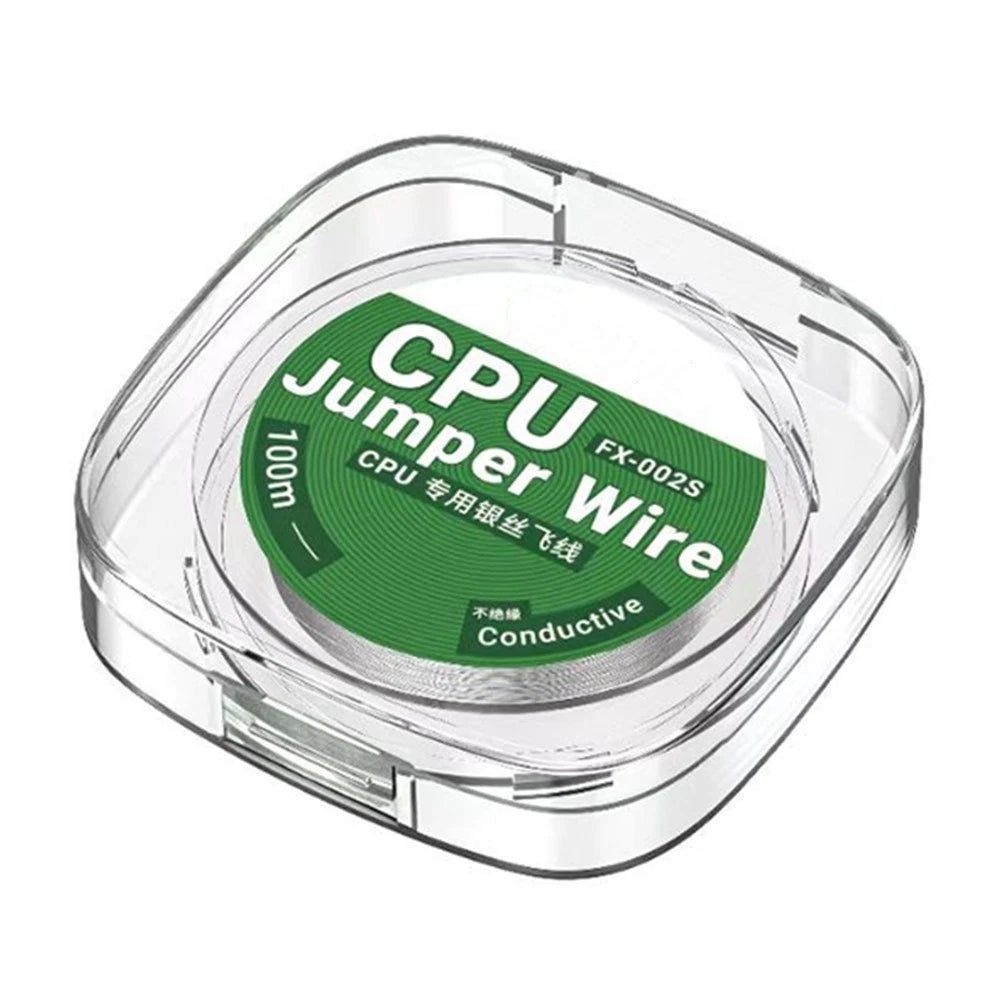 FX002S CPU Silver Flying Wire 0.02mm x 100m for Mobile Phone Repair