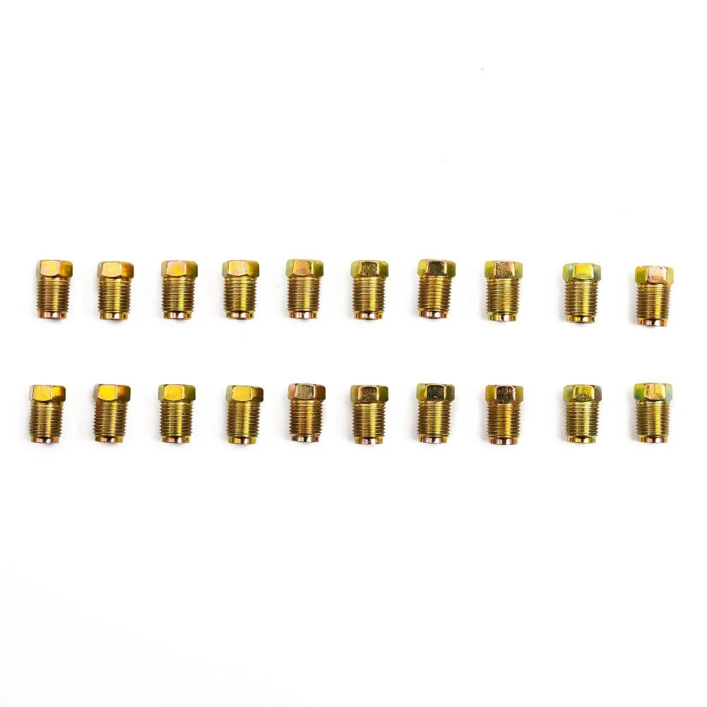 Fittings Set of 4 for Tube Inverted Flares Metric End Union Nuts