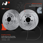 Set of 2 Rear Drilled Brake Rotors for Dodge Challenger (2009–2020)