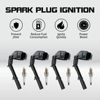 4X Ignition Coil & Iridium Spark Plug for Mercedes Benz C300 CLA250 (2015–2020)
