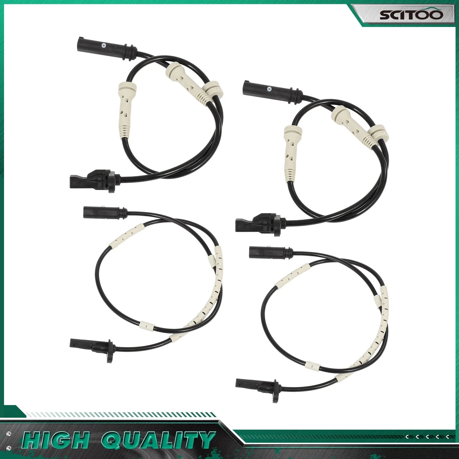 Set of 4 ABS Wheel Speed Sensors for BMW F30 228i 330i 340i 440i M3 M4 (2012–2019)