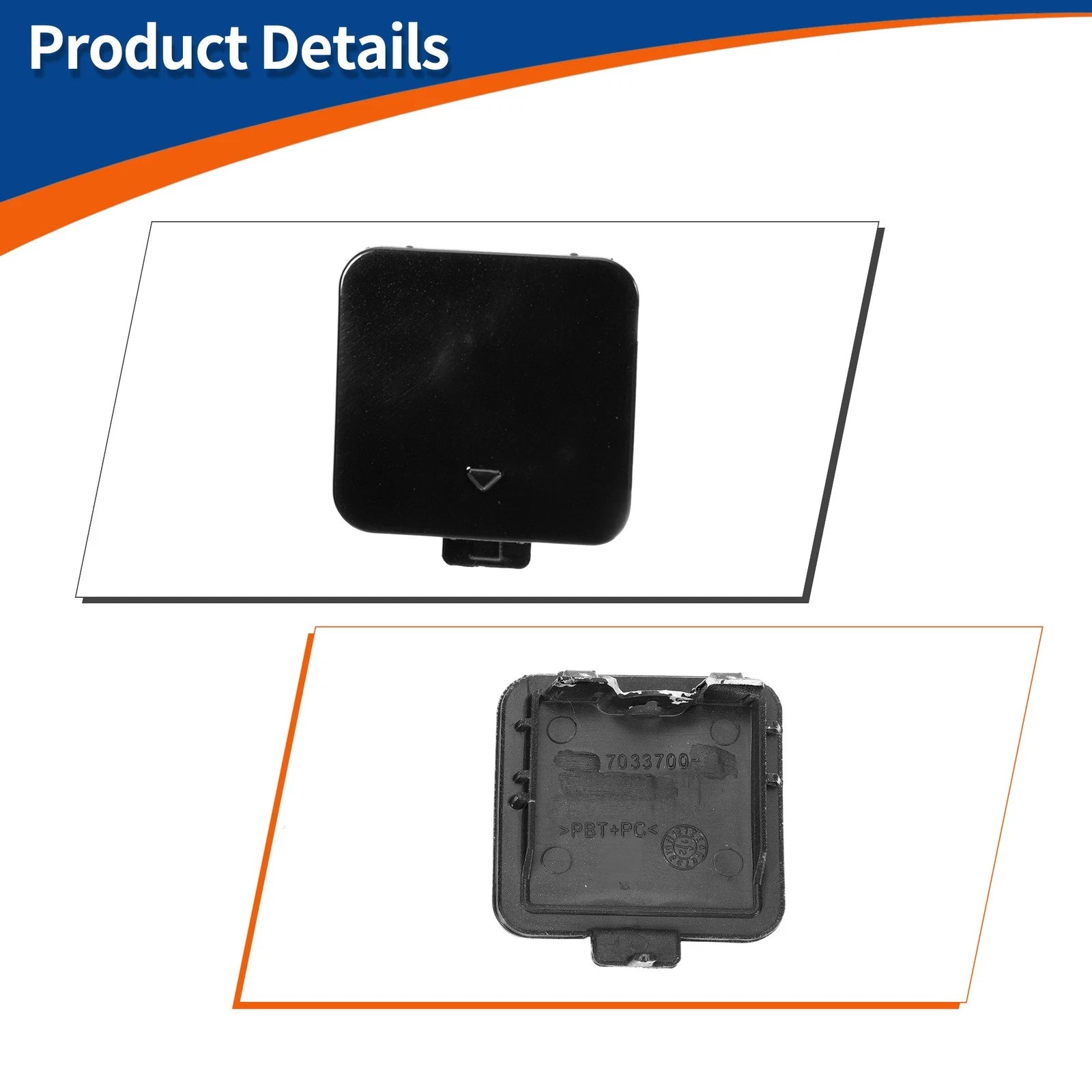 Tow Hook Cover for BMW 525i 530i 550i (2001–2010) No. 51117111787 Black
