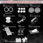 Sparkly White Rhinestone Diamond Interior Set for Women Girls (28 PCS)
