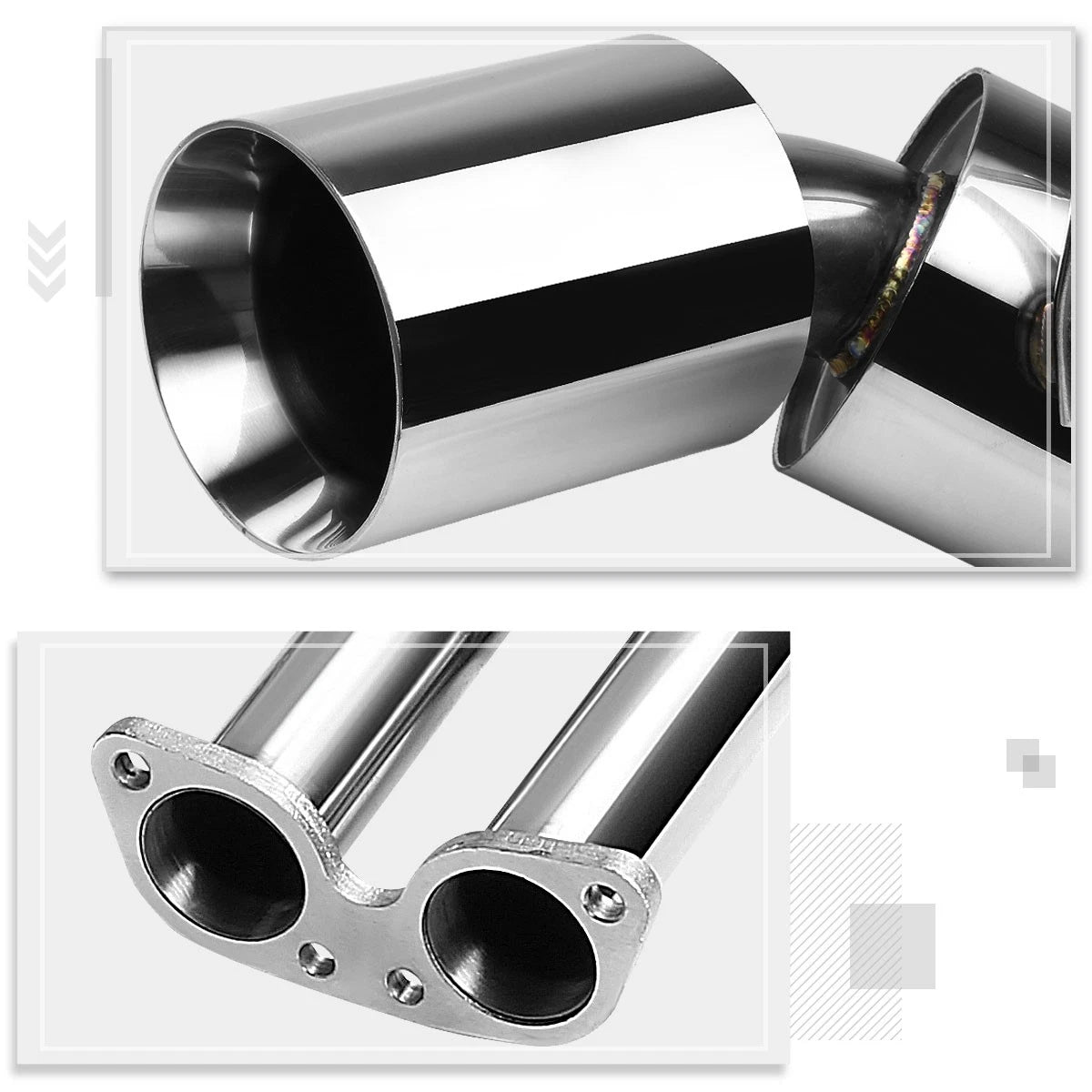 Catback Exhaust Muffler for Nissan 370Z Z34 (2009–2019) 3.7L V6 Dual 4.5" Tips