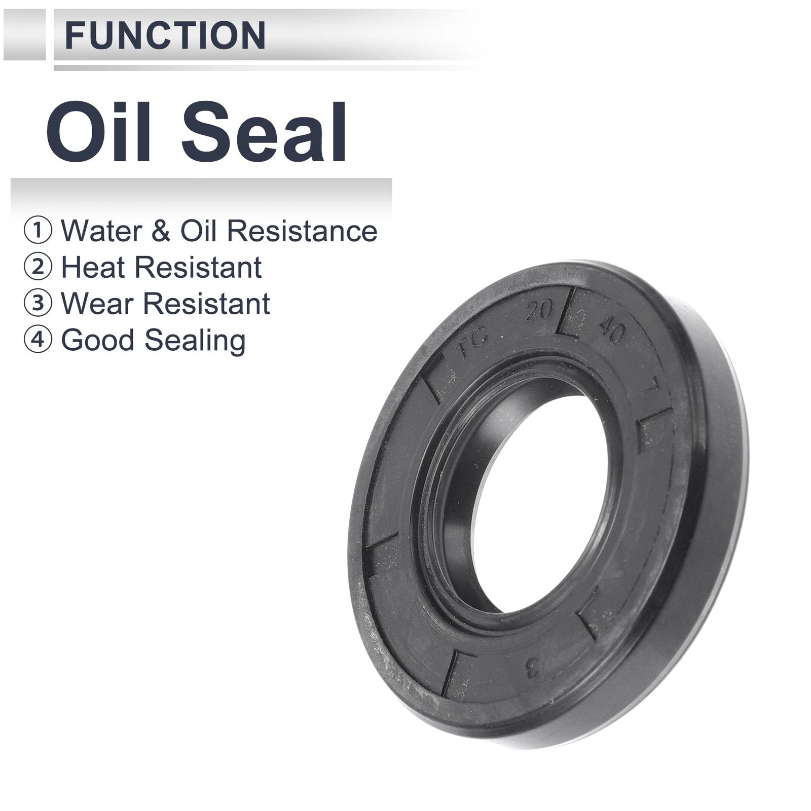 Set of 5 Oil Seal Rotary Shaft Seal 20x40x7mm Nitrile Rubber