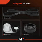 3X Serpentine Belt Drive Component Kit for Chevrolet GMC C3500HD (1999–2007)