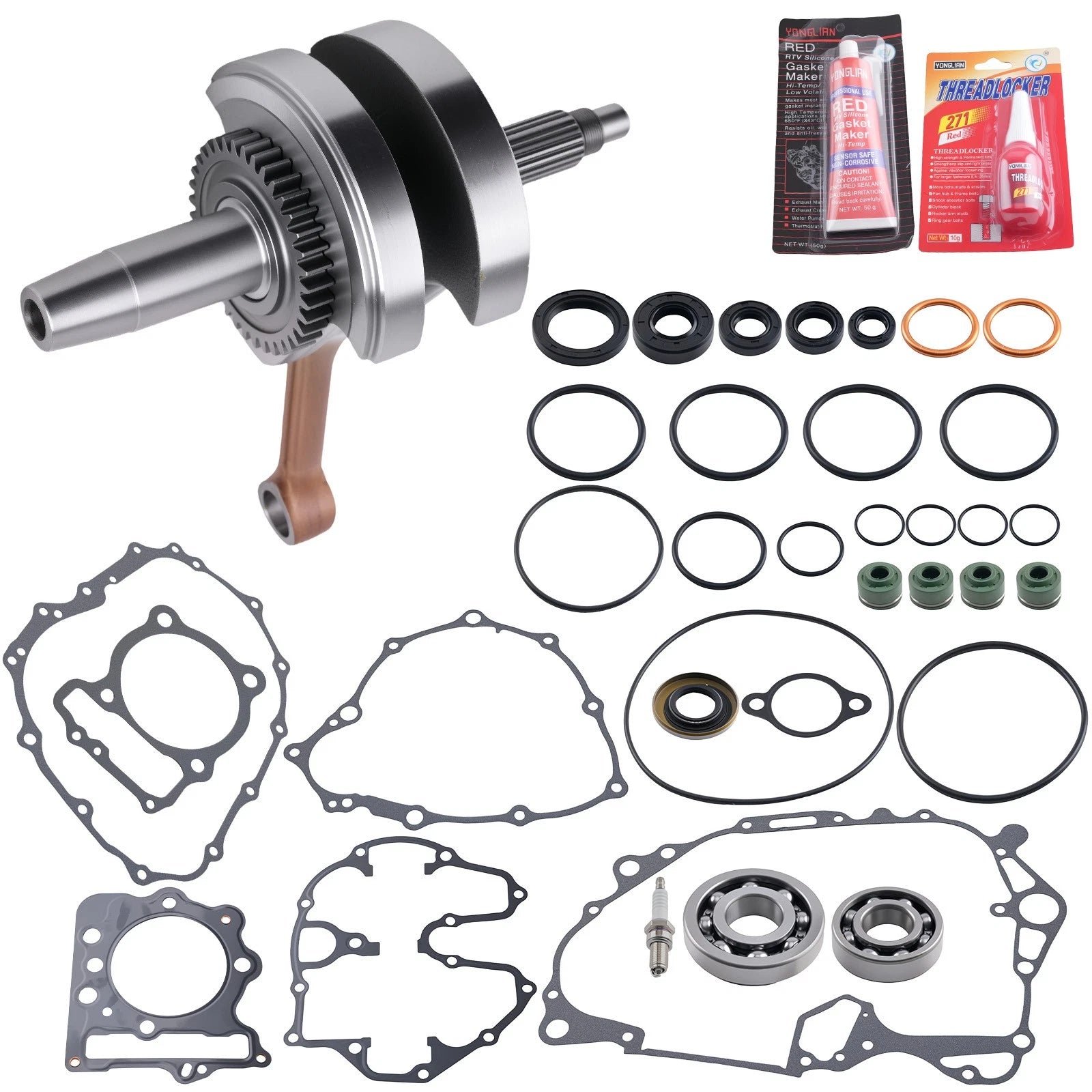 Bottom End Rebuild Kit Crankshaft for Honda Sportrax 400 TRX 400EX (1999–2014)