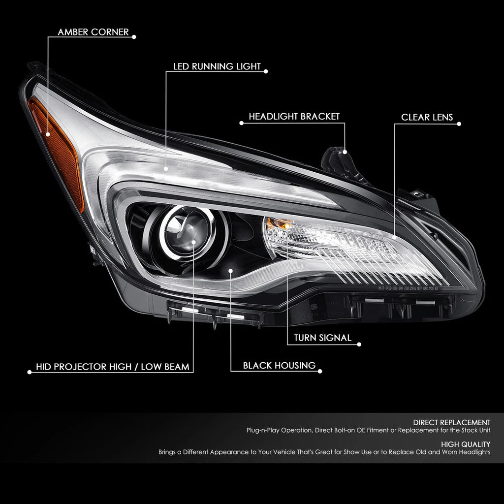 LED DRL HID Projector Headlight Lamp Assembly for Envision (2016–2018)