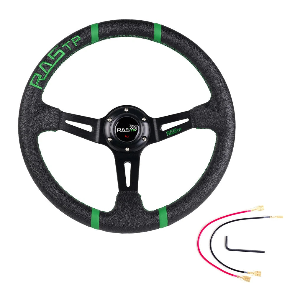 350mm Deep Dish Aluminum Sport Racing Steering Wheel for Drifting