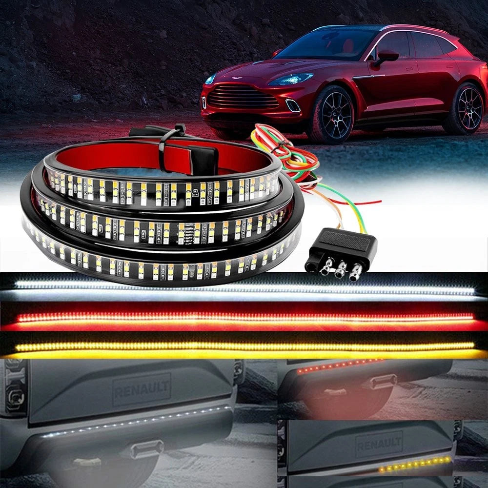 60" 3-Color LED Strip Tailgate Light Bar for Truck SUV (EXC)