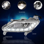 Clear Lens Fog Lights with LED Day Running Lamp for Hyundai Veloster (2012–2016)