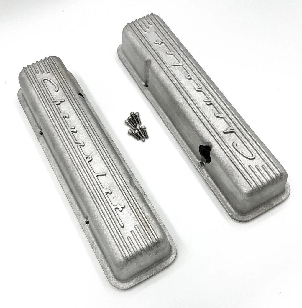 Finned Aluminum Valve Covers Replacement for Small Block Chevy (Chevrolet) (1967–1974)