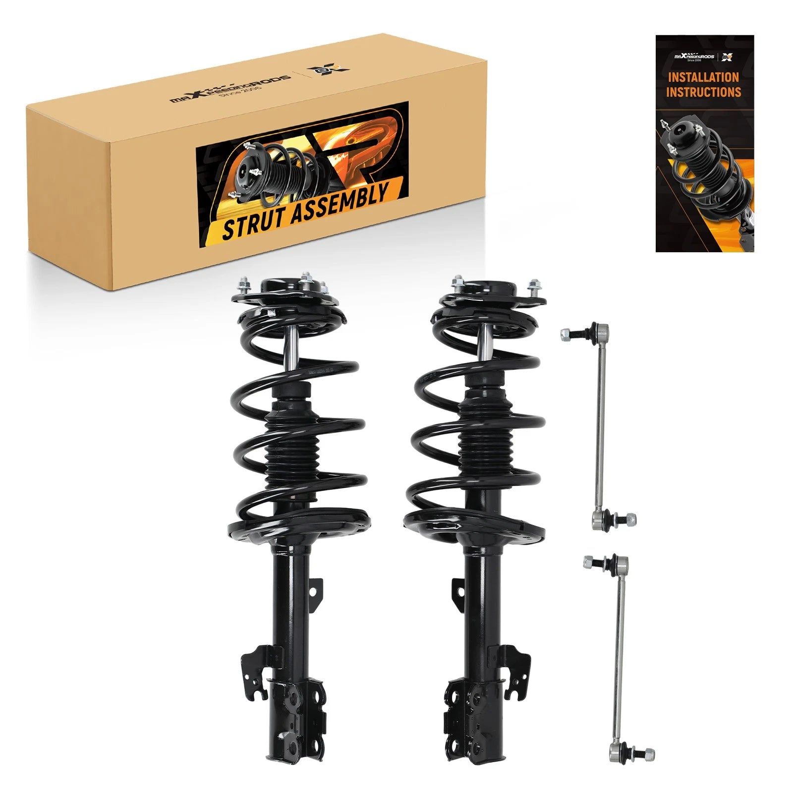 Front Struts w/Coil Spring Sway Bar Links for Toyota Sienna (2011–2014)
