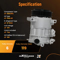 A/C Compressor with Clutch for Chrysler 200 2.4L (2011–2014) CO11267C 55111410AD