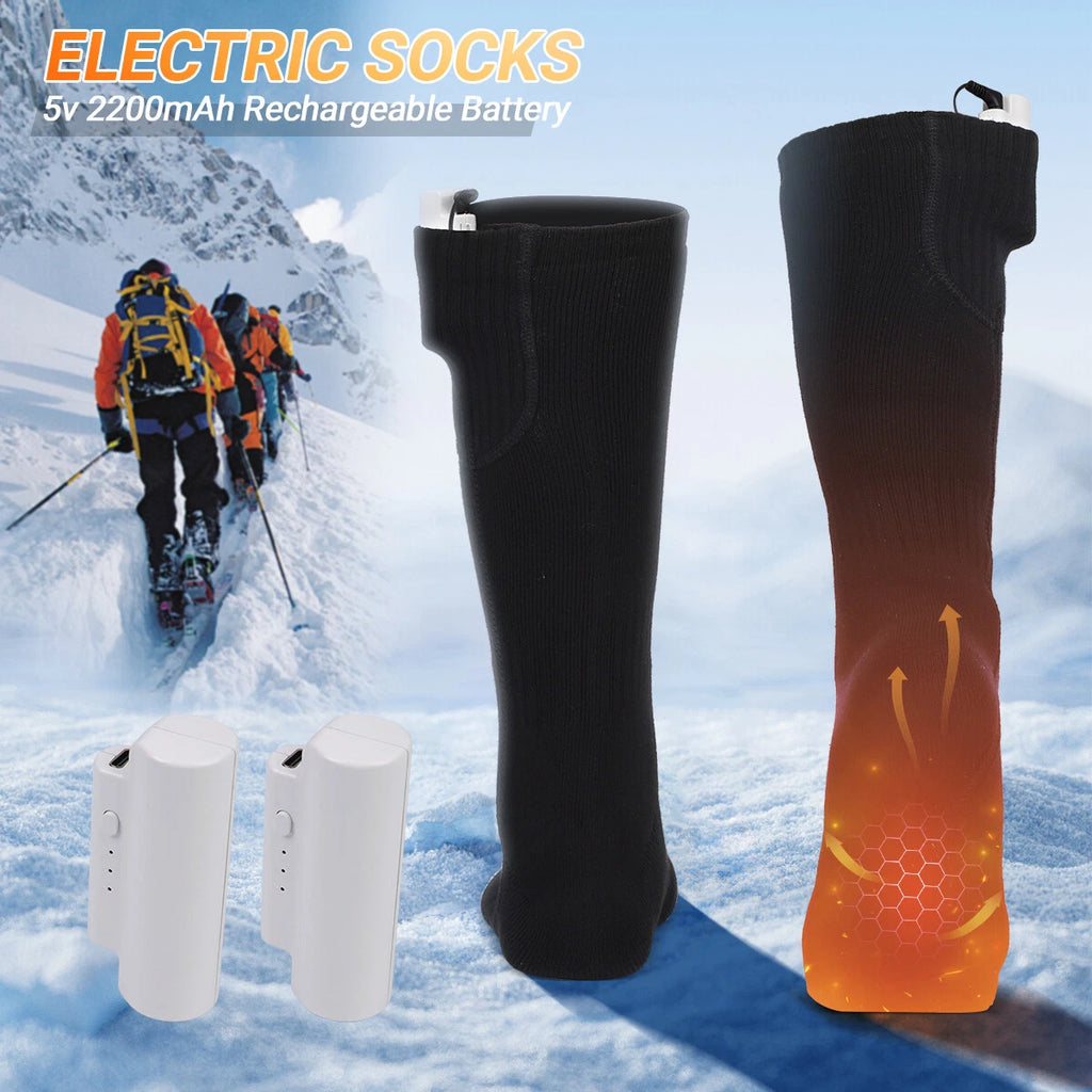 Rechargeable Heated Socks for Winter - 3.7V Battery Foot Warmer