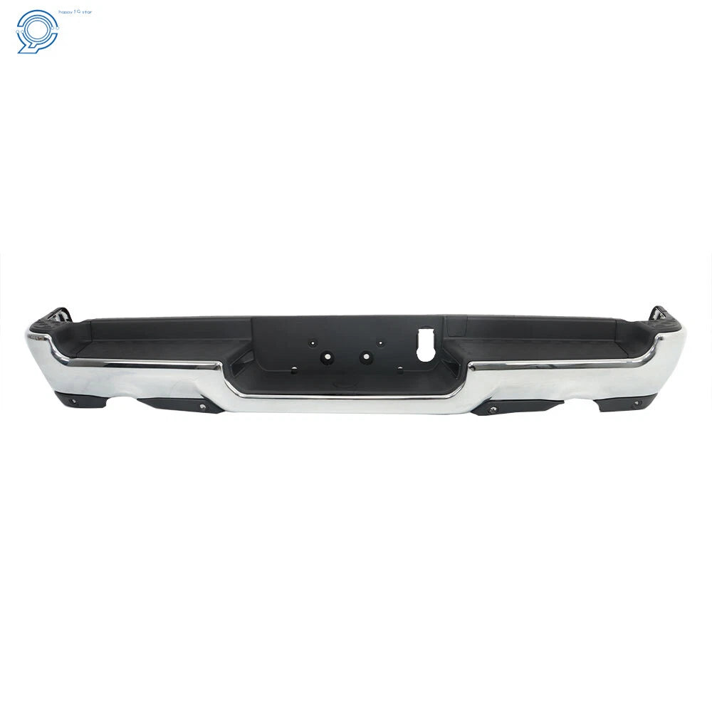 Chrome Rear Step Bumper Assembly for RAM 1500 (2019-2023) with Sensor Holes