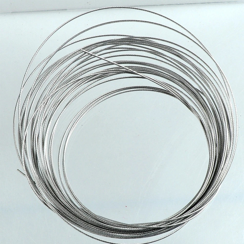 7 Strand Steel Wire Leader Line with Snap Connectors for Saltwater Fishing (10m)