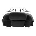 Chopped Trunk Backrest Rack for Harley Touring (2014–2026) Matte Black Chrome