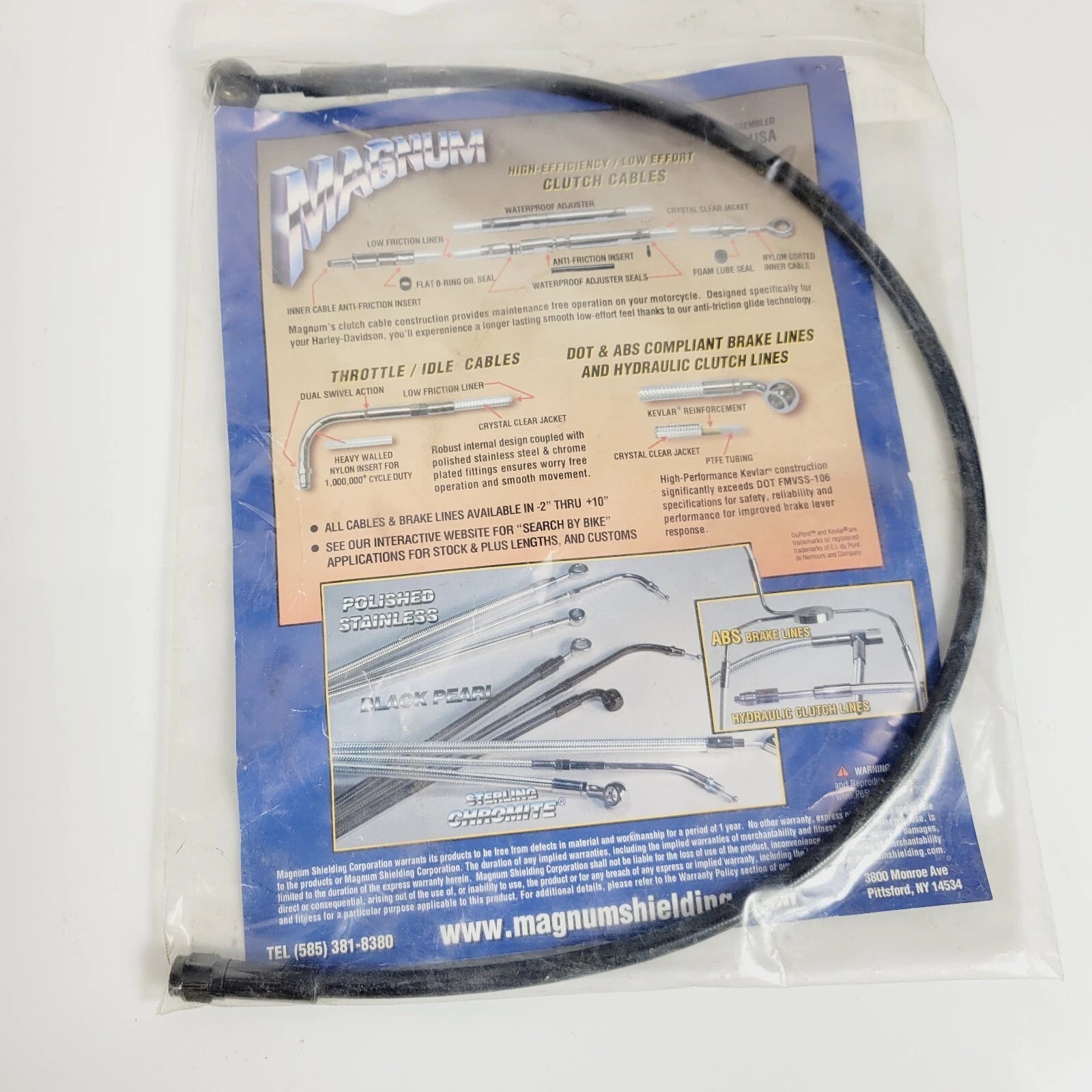 Magnum Black Pearl Non-ABS Front Upper Brake Line Kit for 10 mm/90° - 29" 1741-1687