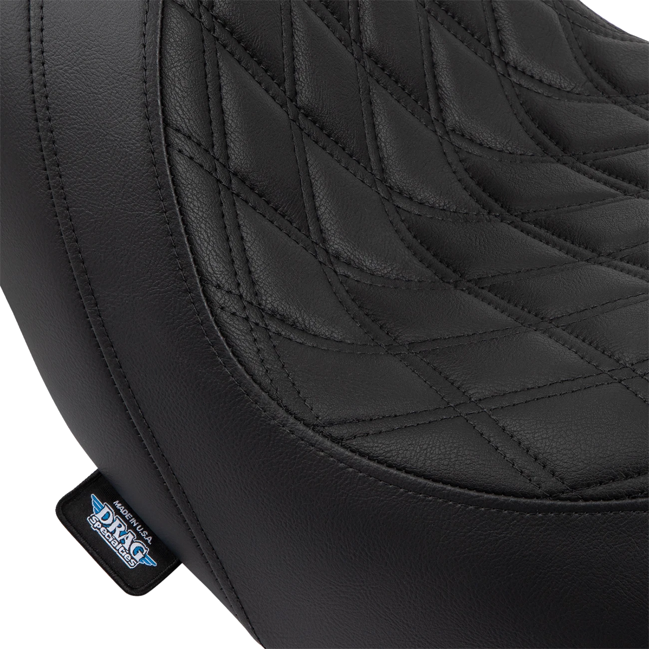 Predator Seat for Drag Specialties (Double Diamond, Black Stitching)