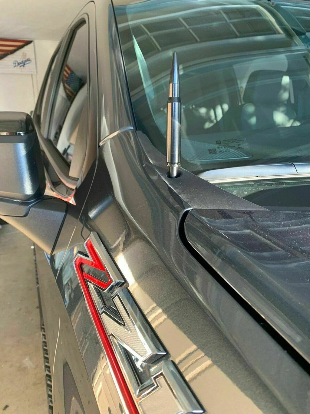 Short Antenna for Chevy Silverado Sierra (Fits 2007–2023) - Black Aluminum