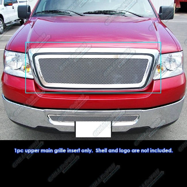 Stainless Chrome Mesh Grille Insert for Ford F-150 (2004–2008)