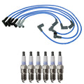 NGK Wire Set & Denso 6 Double Platinum Spark Plugs Kit for B3000 Ranger (1994–2000)