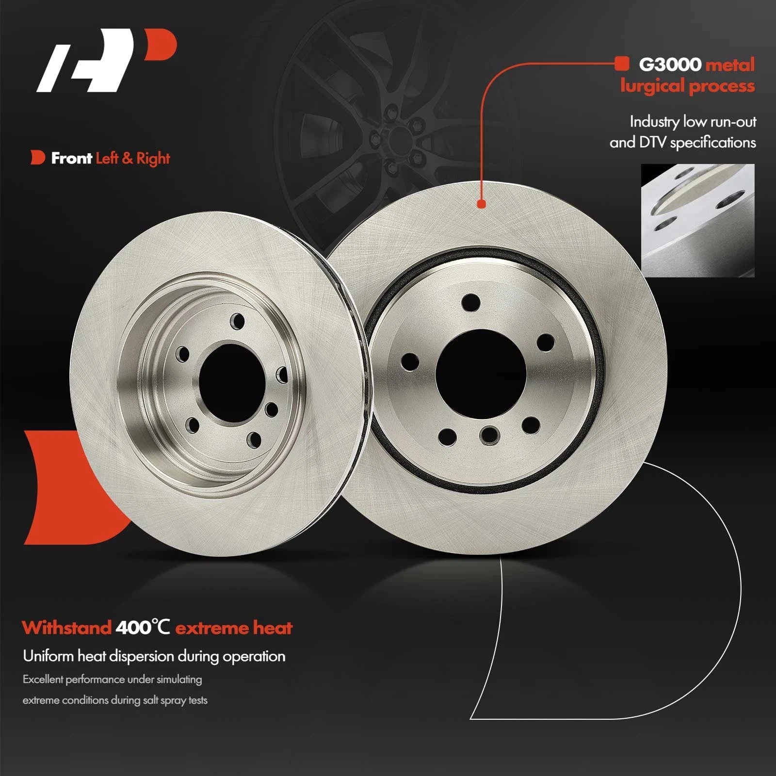 2x Rear Disc Brake Rotors for BMW 330Ci 2001–2006 330i 2001–2005 330xi