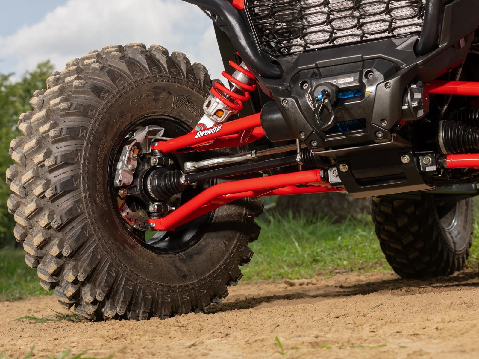 SuperATV High Clearance Lower A-Arms for Polaris RZR XP 1000 (2024+) - Red