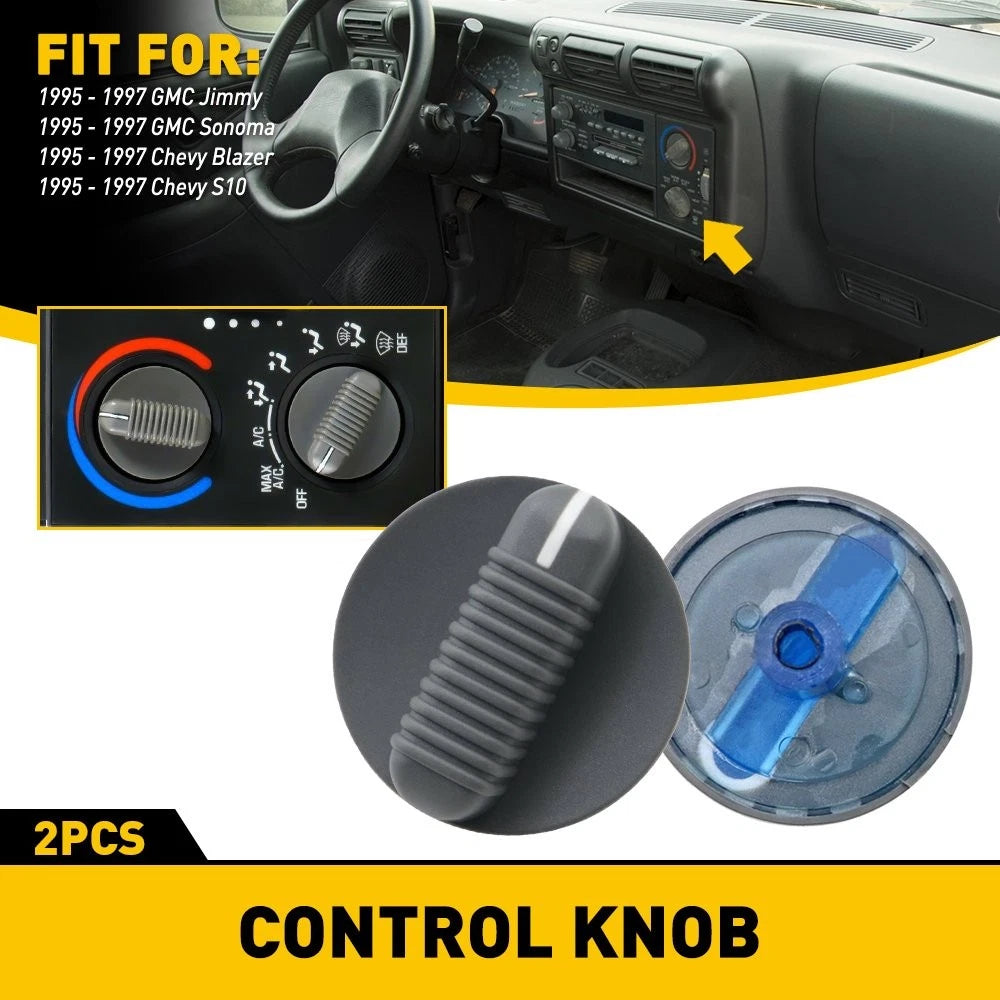 2X Climate Control Knobs for Chevy Blazer S10 GMC Jimmy Sonoma (1995–1997)