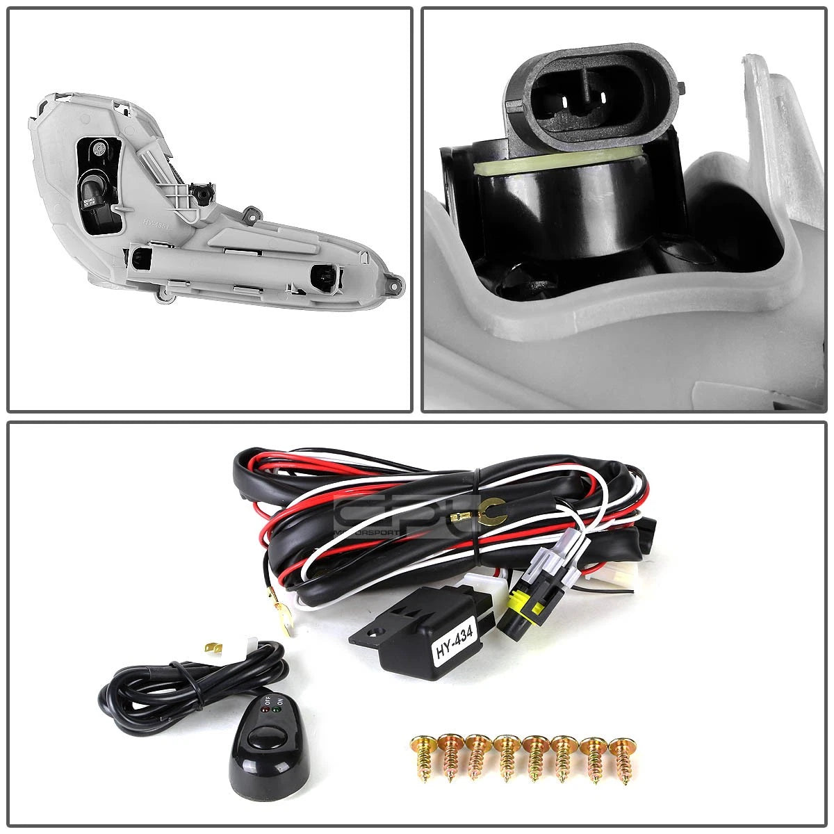 Set of 2 Chrome Clear Lens Fog Lights for Rb 4Dr (2012–2016)