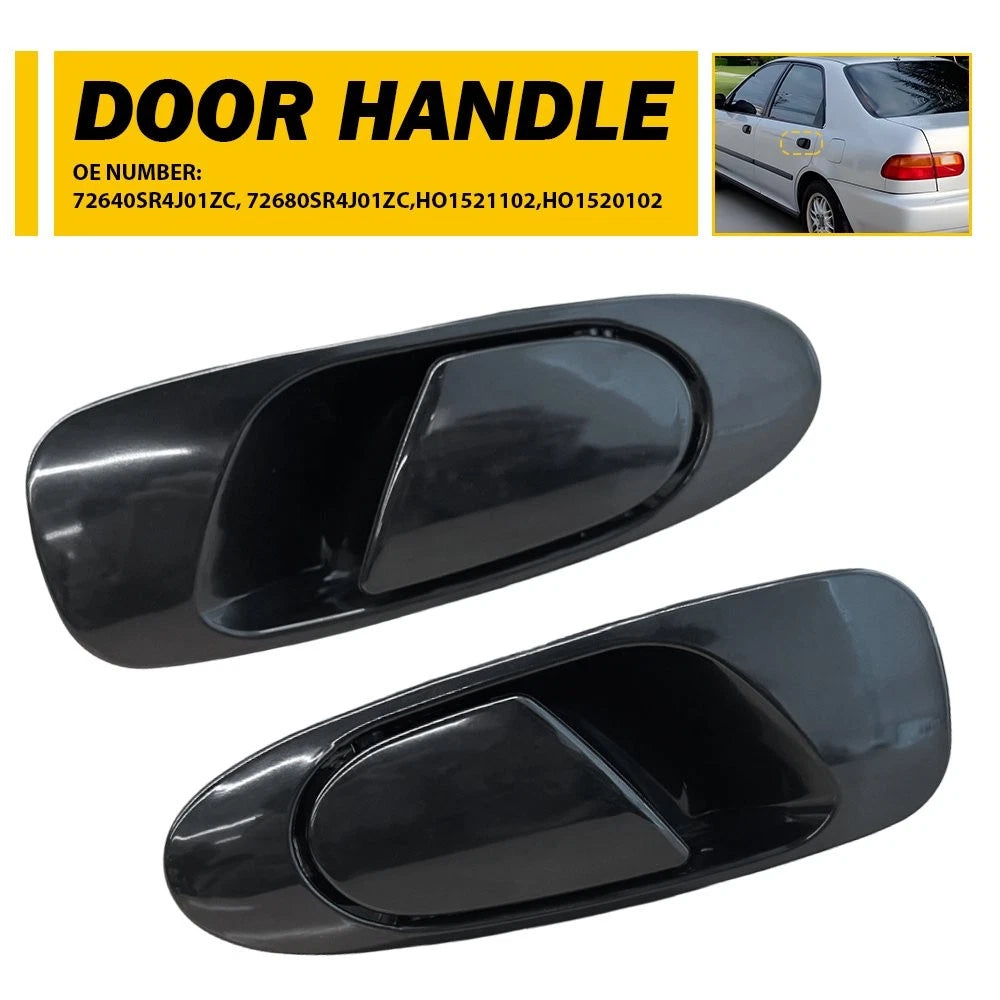 Pair Outer Exterior Door Handle Rear LH & RH for Honda Civic (1992–1997)