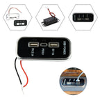 3 Ports PD Type-C USB Charger Socket for Car Boat ATV RV
