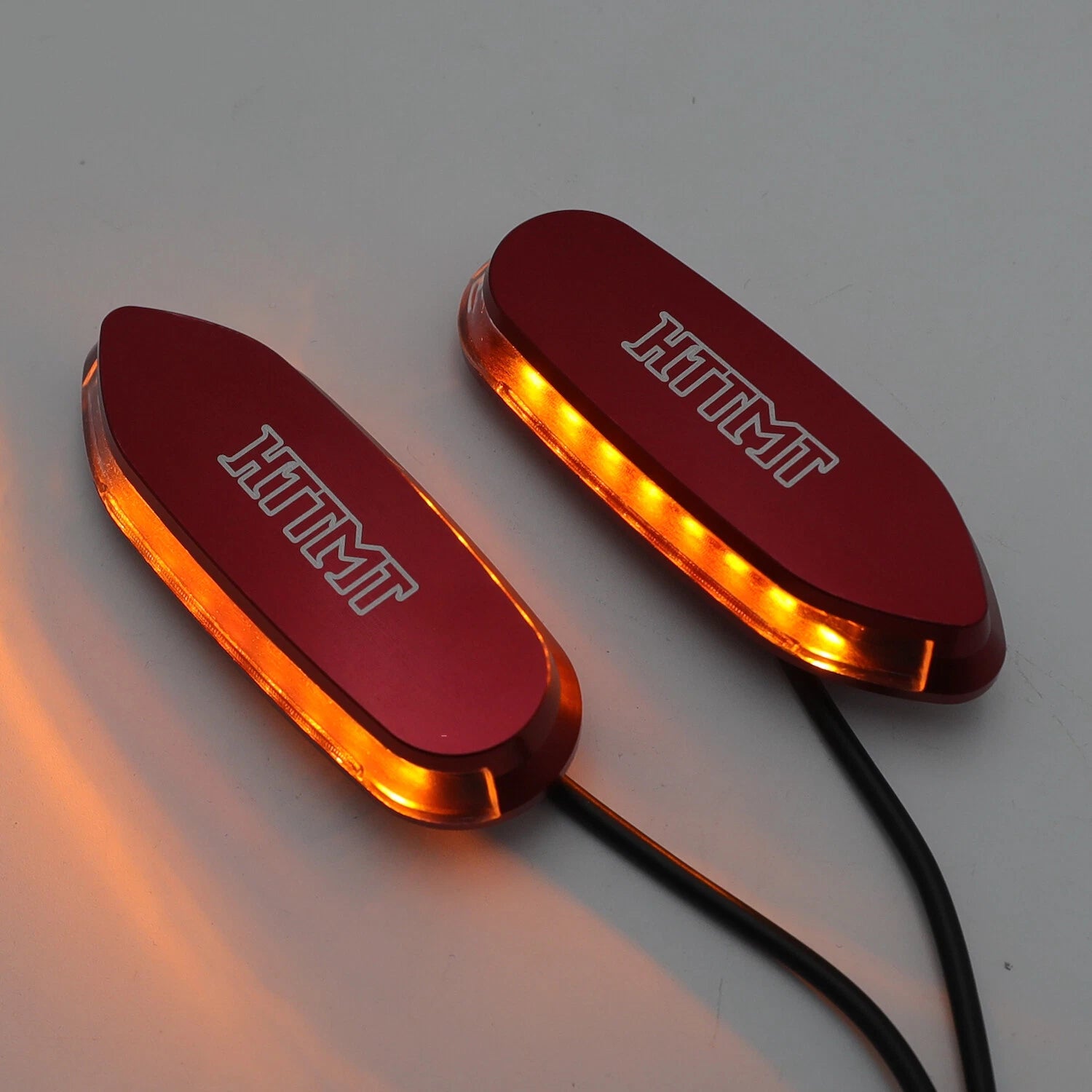 HTTMT LED Red Mirror Block Off Base for Suzuki GSXR1000 (2005–2008), GSXR600/750 (2006–2012)