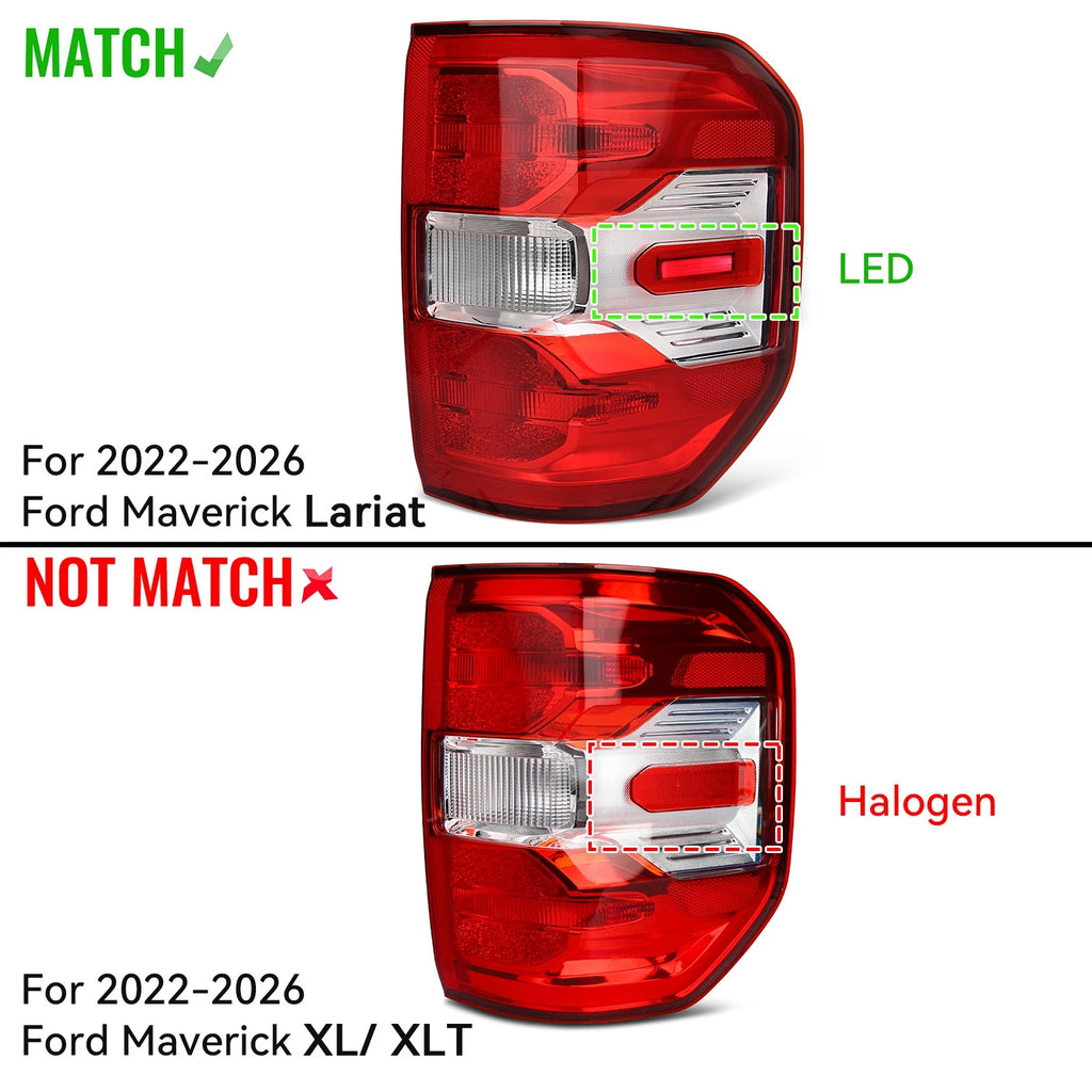 LED Tail Light for Ford Maverick Lariat (2022–2026) Right Passenger Side